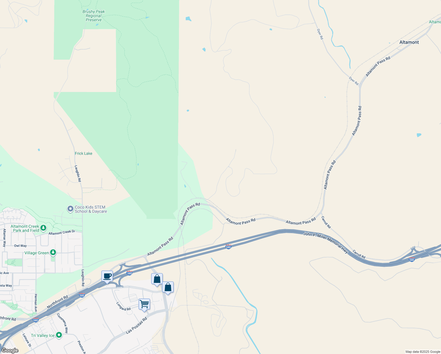 map of restaurants, bars, coffee shops, grocery stores, and more near Goecken Road in Alameda County