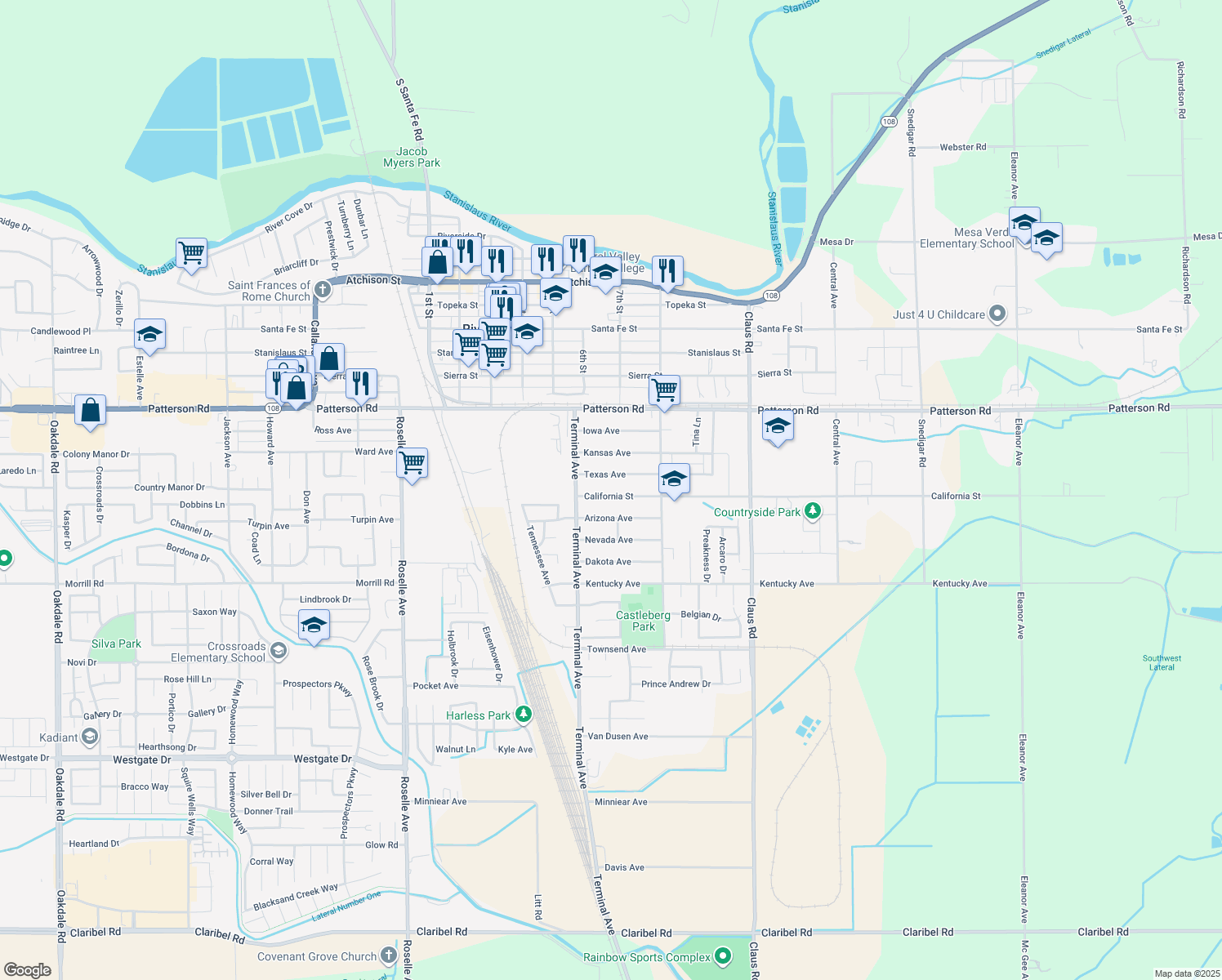 3661 California Street, Riverbank CA Walk Score