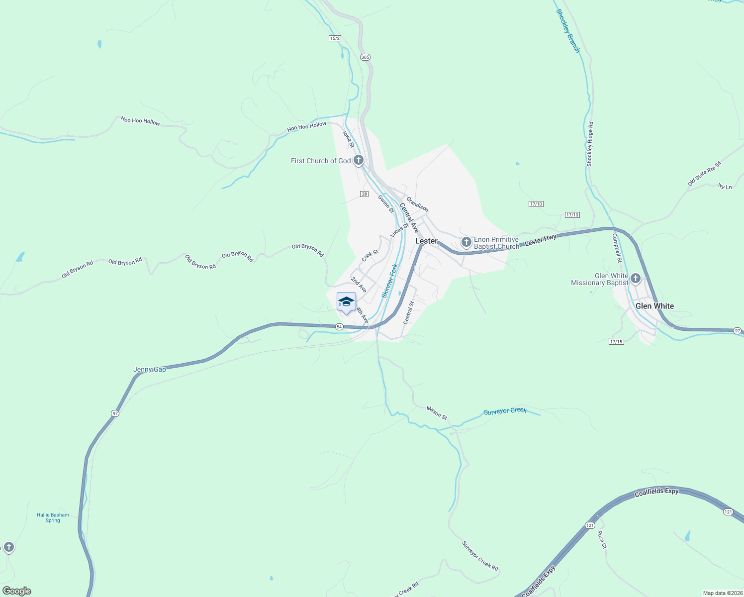 map of restaurants, bars, coffee shops, grocery stores, and more near 133 3rd Ave in Lester