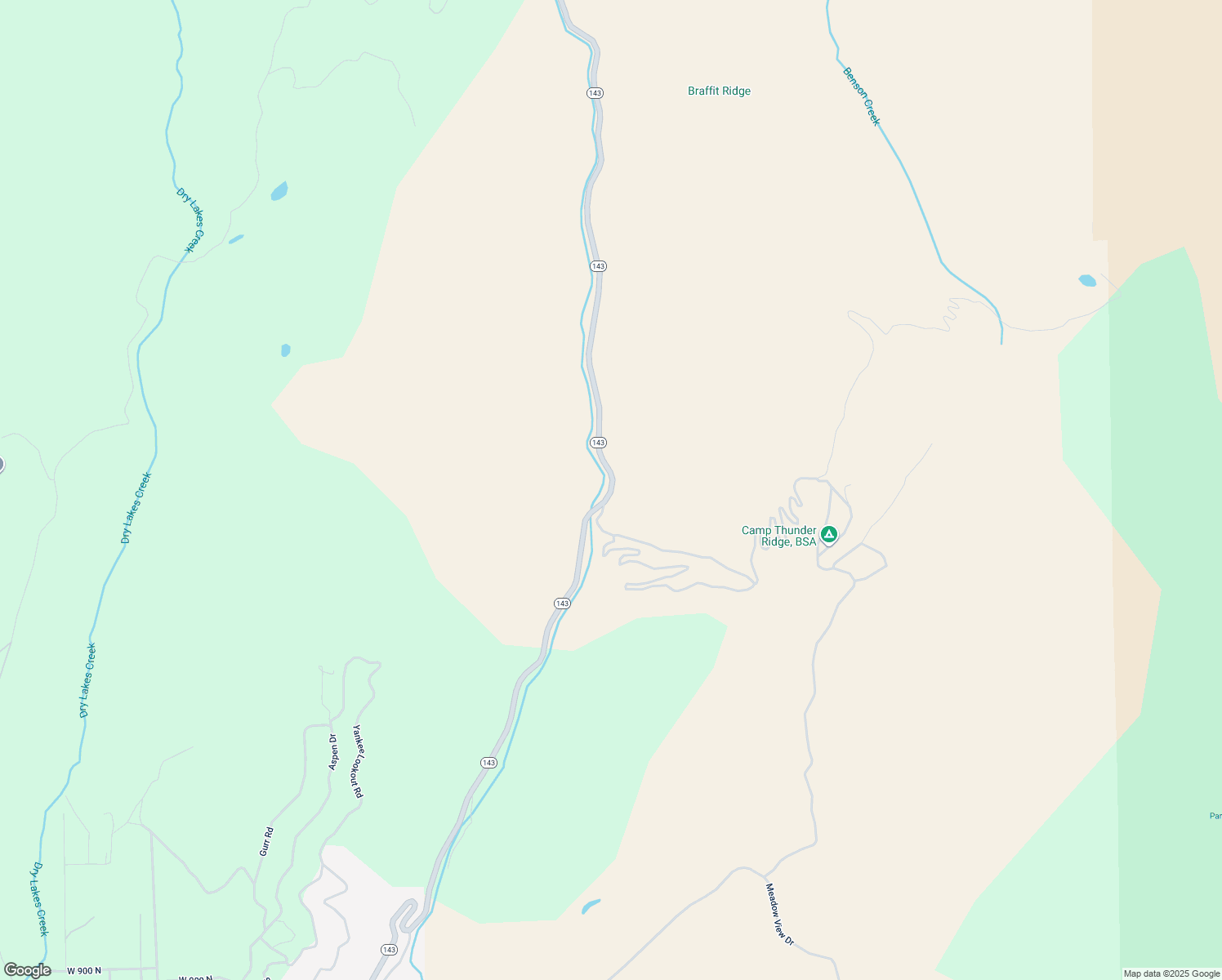 map of restaurants, bars, coffee shops, grocery stores, and more near Utah 143 in Brian Head