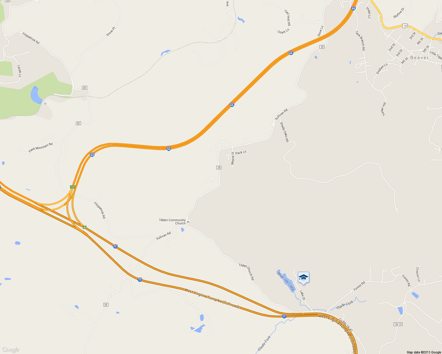 map of restaurants, bars, coffee shops, grocery stores, and more near 1231 Sullivan Rd in Beaver