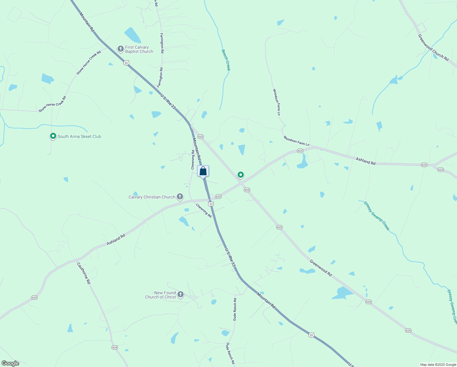 map of restaurants, bars, coffee shops, grocery stores, and more near 14084 Ashland Rd in Glen Allen