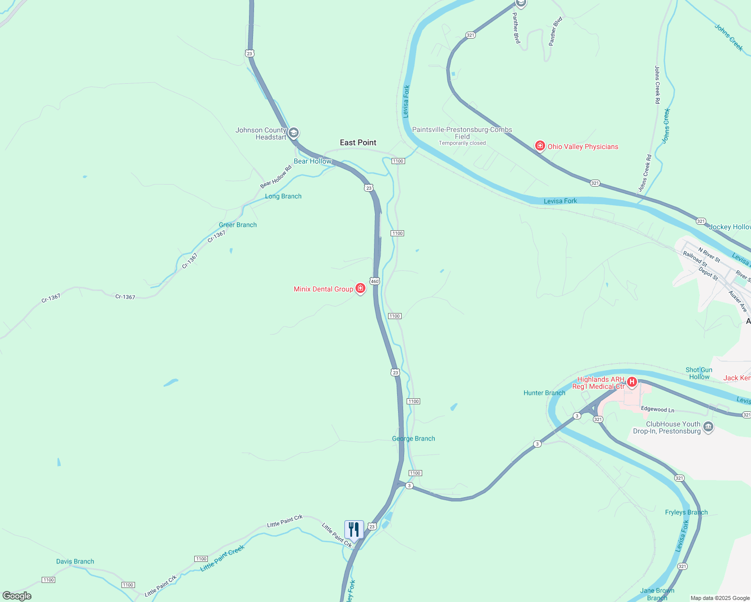 map of restaurants, bars, coffee shops, grocery stores, and more near in 