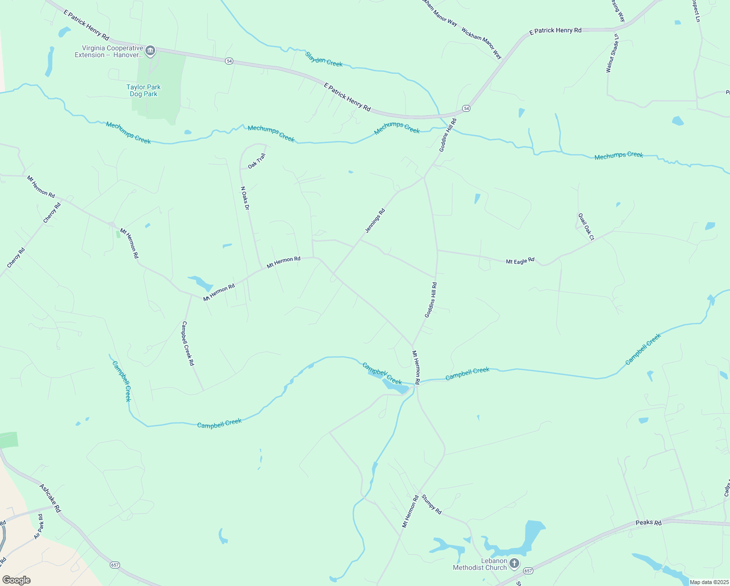 map of restaurants, bars, coffee shops, grocery stores, and more near 12256 Mount Hermon Road in Ashland