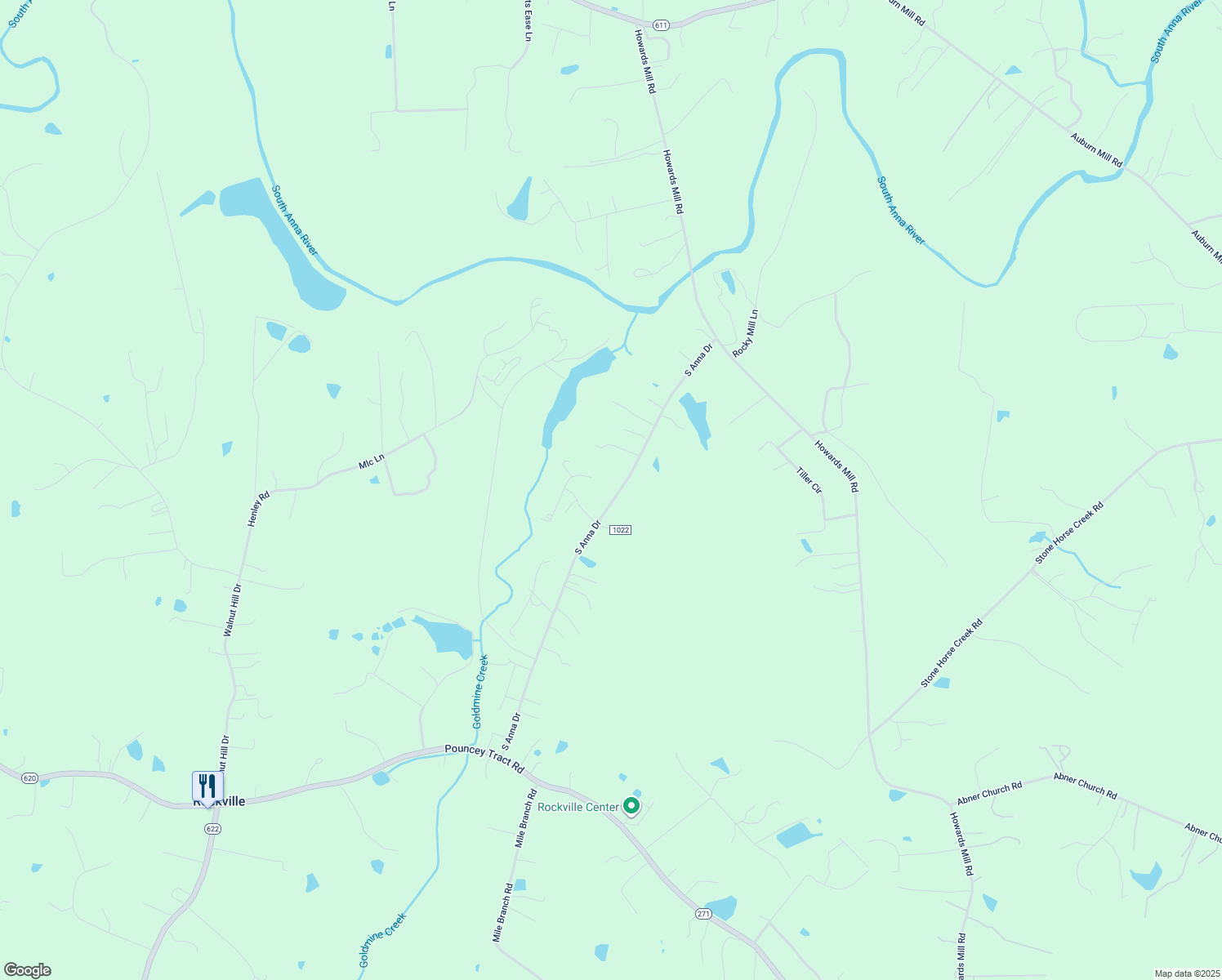 map of restaurants, bars, coffee shops, grocery stores, and more near 12199 South Anna Drive in Rockville