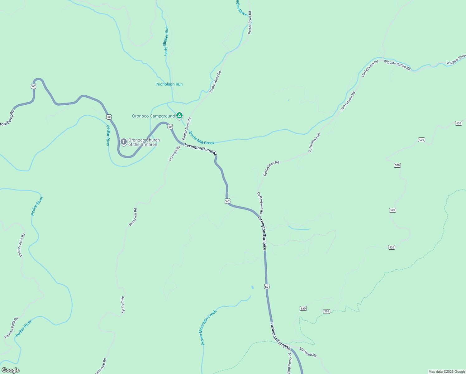 map of restaurants, bars, coffee shops, grocery stores, and more near 7286 Lexington Turnpike in Amherst County
