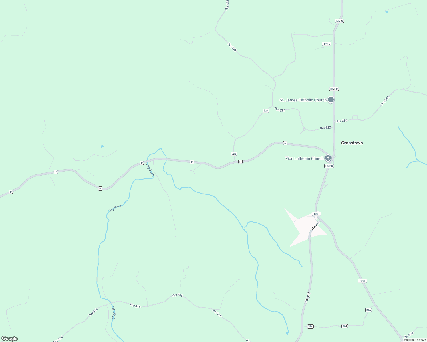 map of restaurants, bars, coffee shops, grocery stores, and more near 5885 Highway P in Perryville