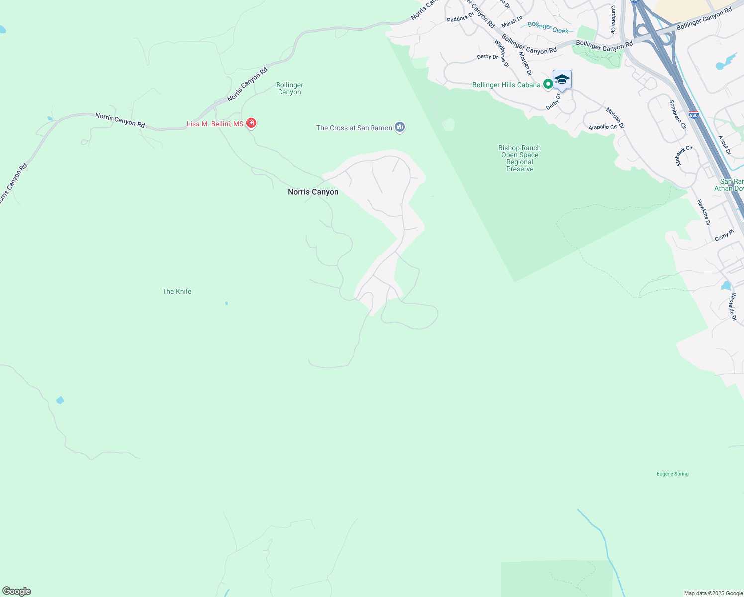 map of restaurants, bars, coffee shops, grocery stores, and more near 226 Cliffecastle Court in San Ramon
