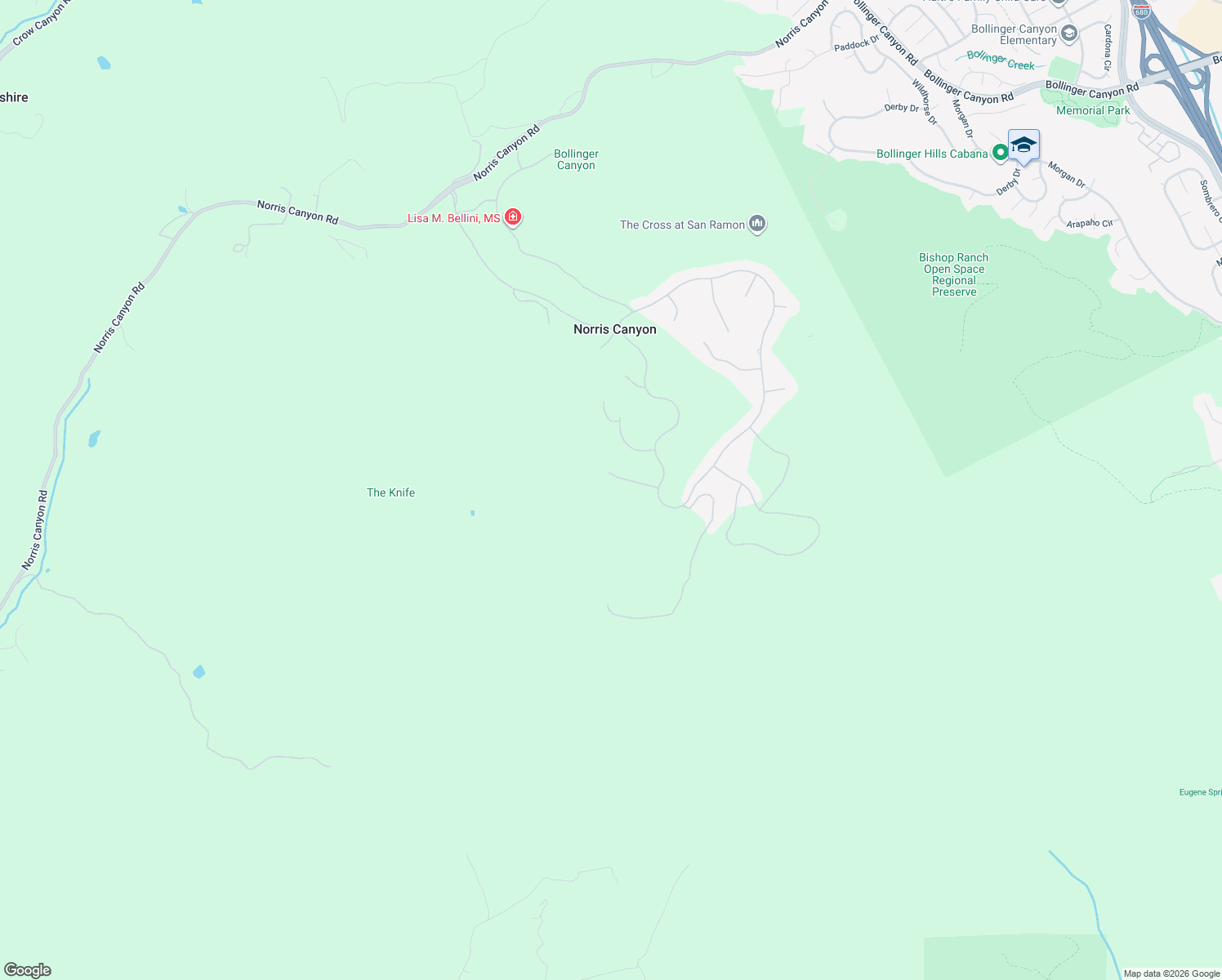 map of restaurants, bars, coffee shops, grocery stores, and more near 125 Wittenham Court in San Ramon
