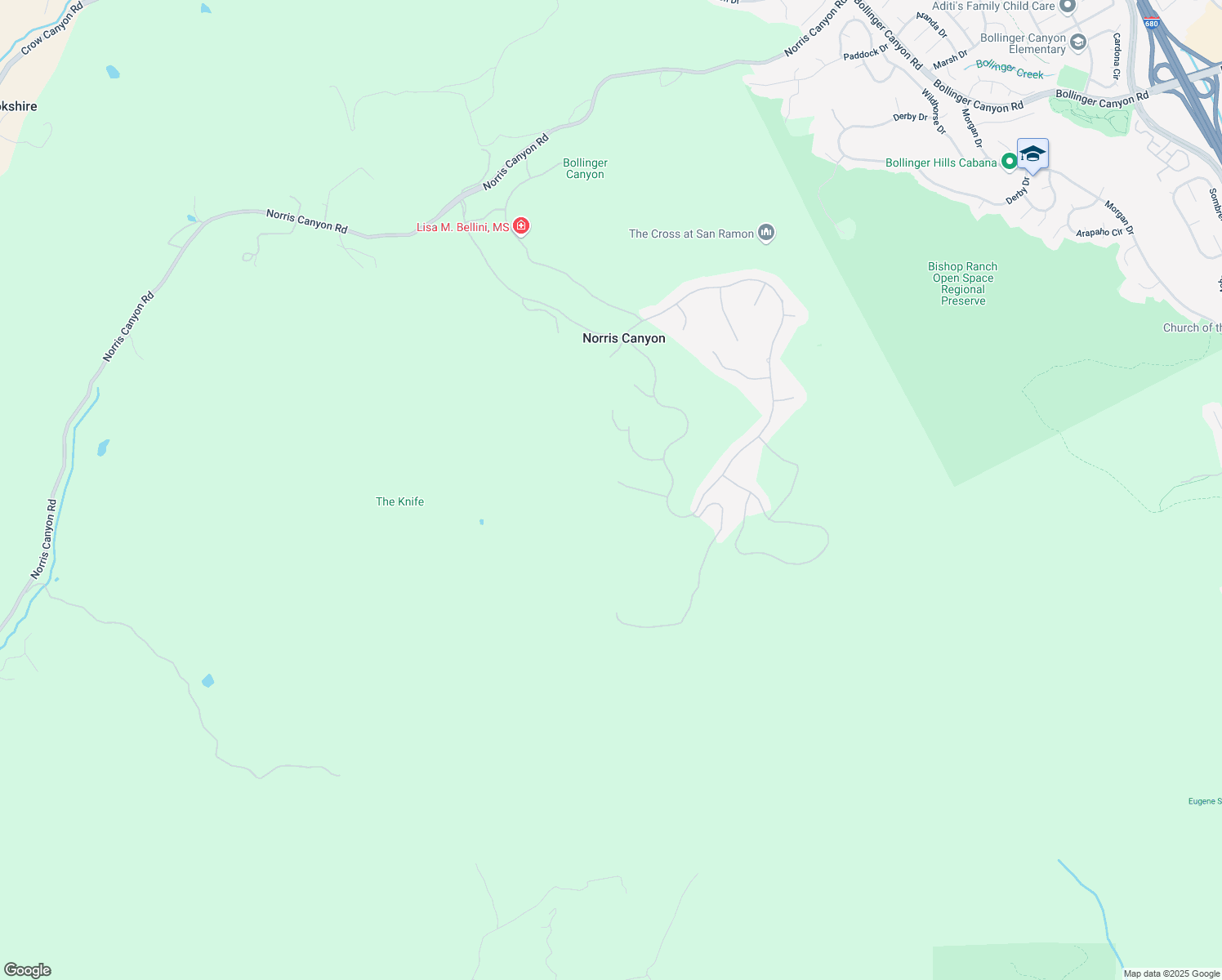 map of restaurants, bars, coffee shops, grocery stores, and more near 131 Wittenham Court in San Ramon