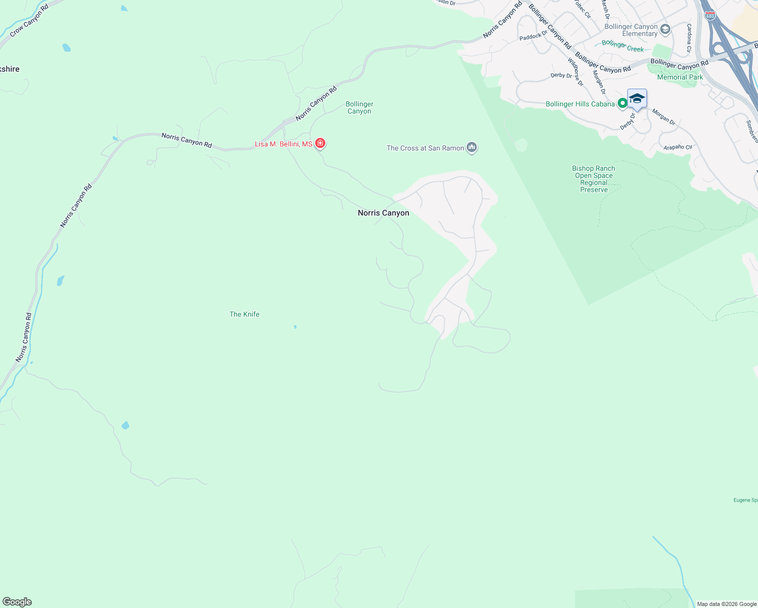 map of restaurants, bars, coffee shops, grocery stores, and more near 131 Wittenham Court in San Ramon
