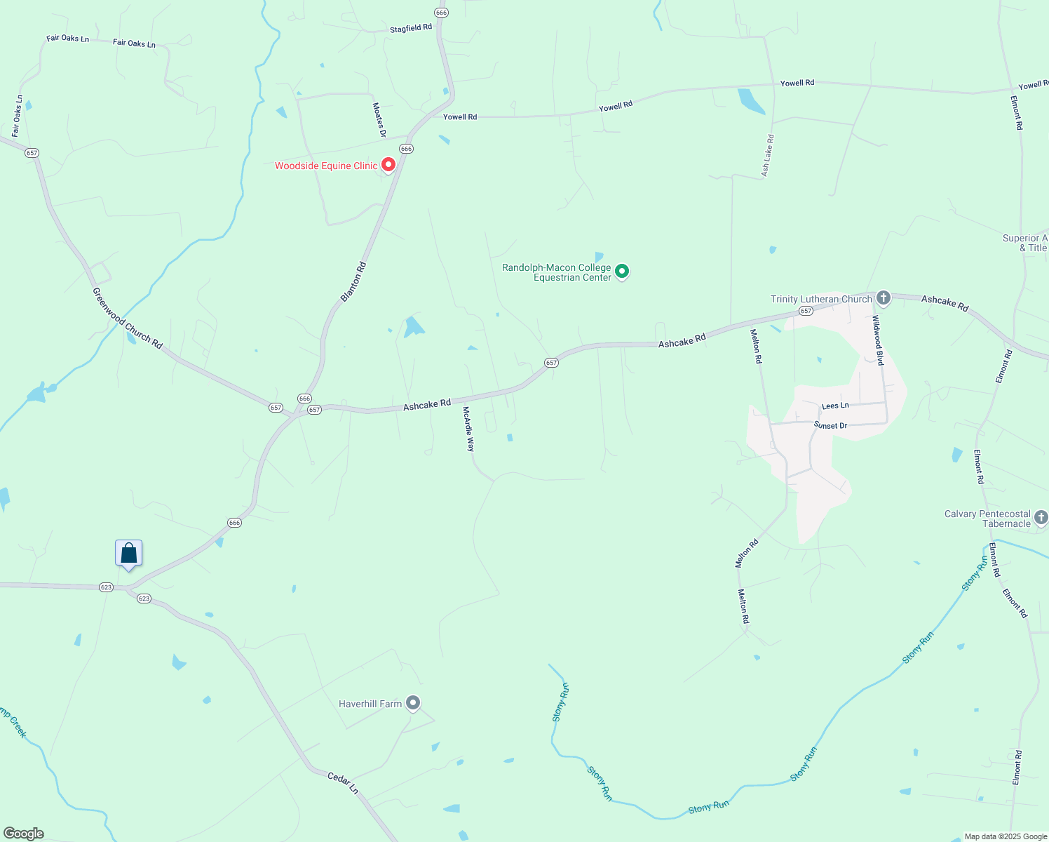 map of restaurants, bars, coffee shops, grocery stores, and more near 12335 Ashcake Road in Ashland