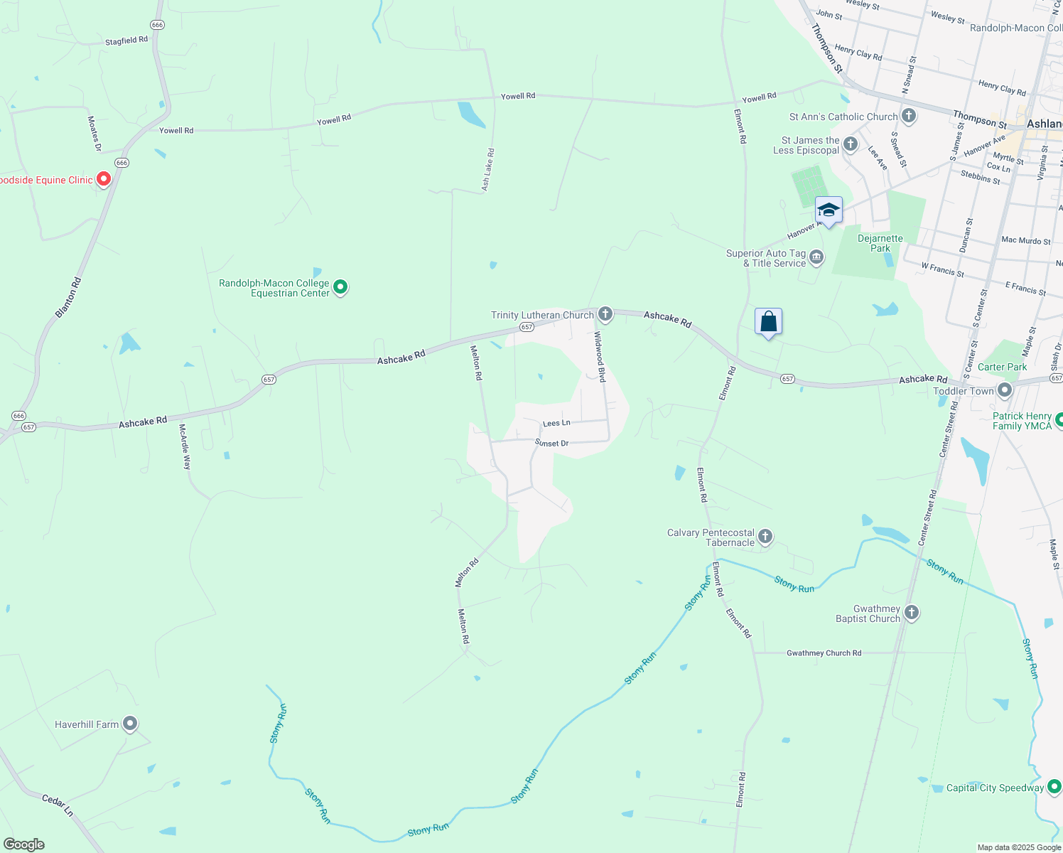 map of restaurants, bars, coffee shops, grocery stores, and more near 12325 Lees Ln in Ashland