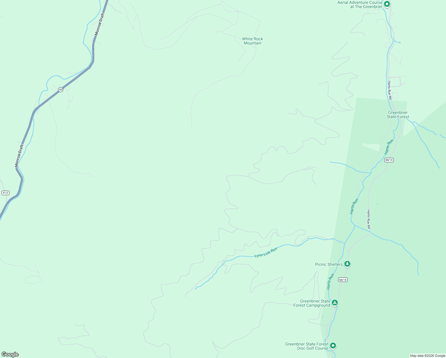 map of restaurants, bars, coffee shops, grocery stores, and more near in White Sulphur Springs
