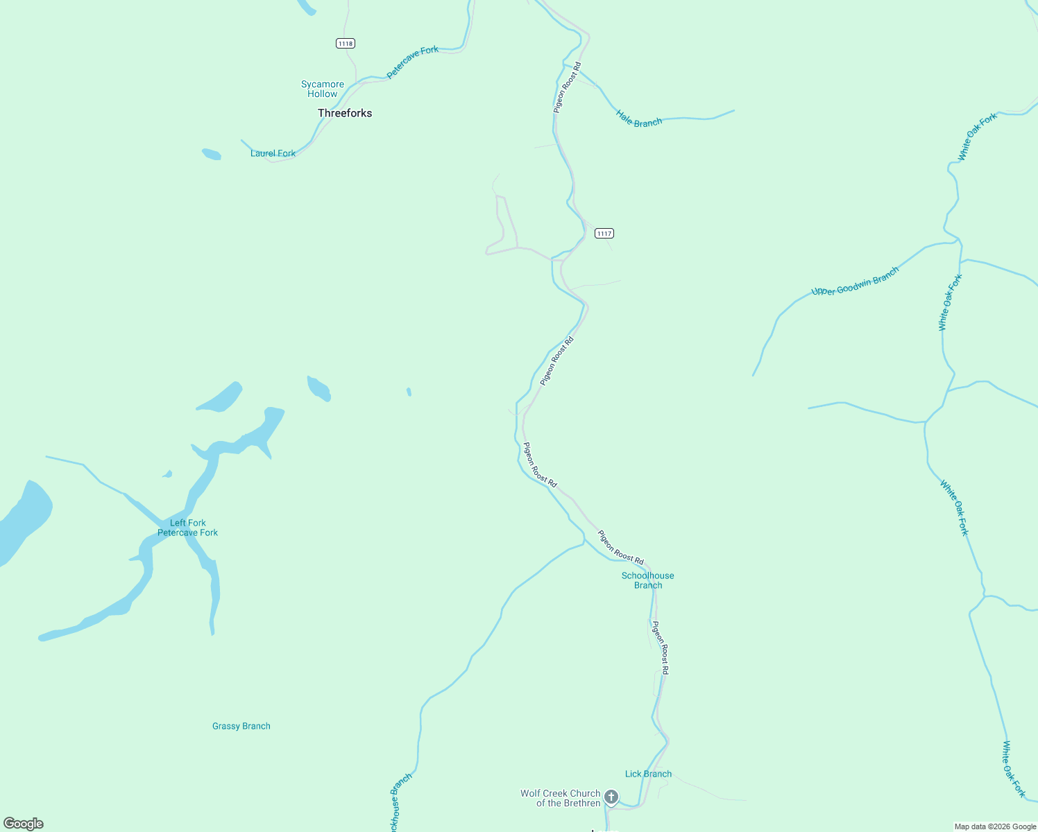 map of restaurants, bars, coffee shops, grocery stores, and more near 3240 Pigeon Roost Road in Pilgrim
