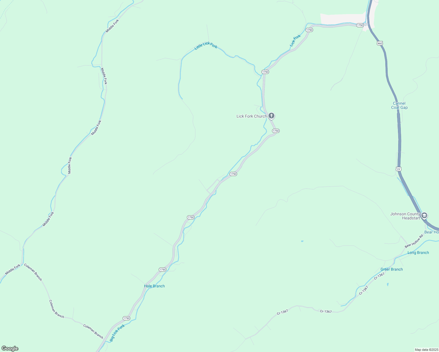 map of restaurants, bars, coffee shops, grocery stores, and more near 2141 State Highway 1750 in East Point
