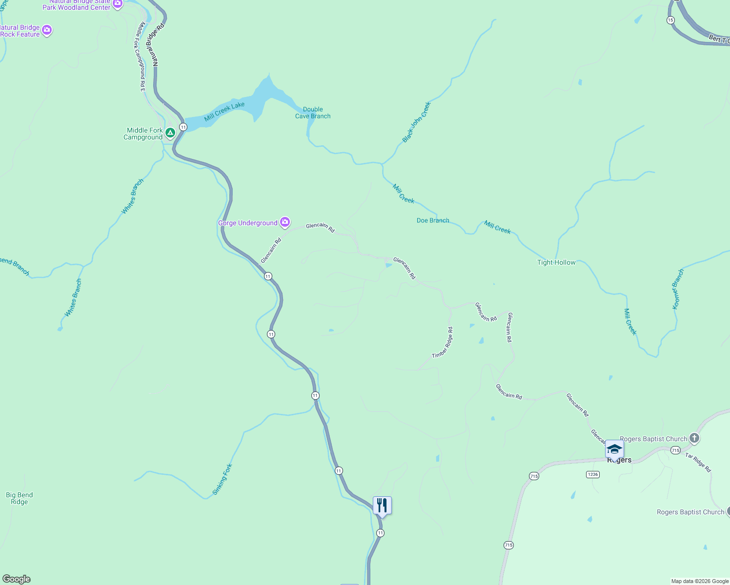map of restaurants, bars, coffee shops, grocery stores, and more near 375 Scenic Heights Road in Rogers
