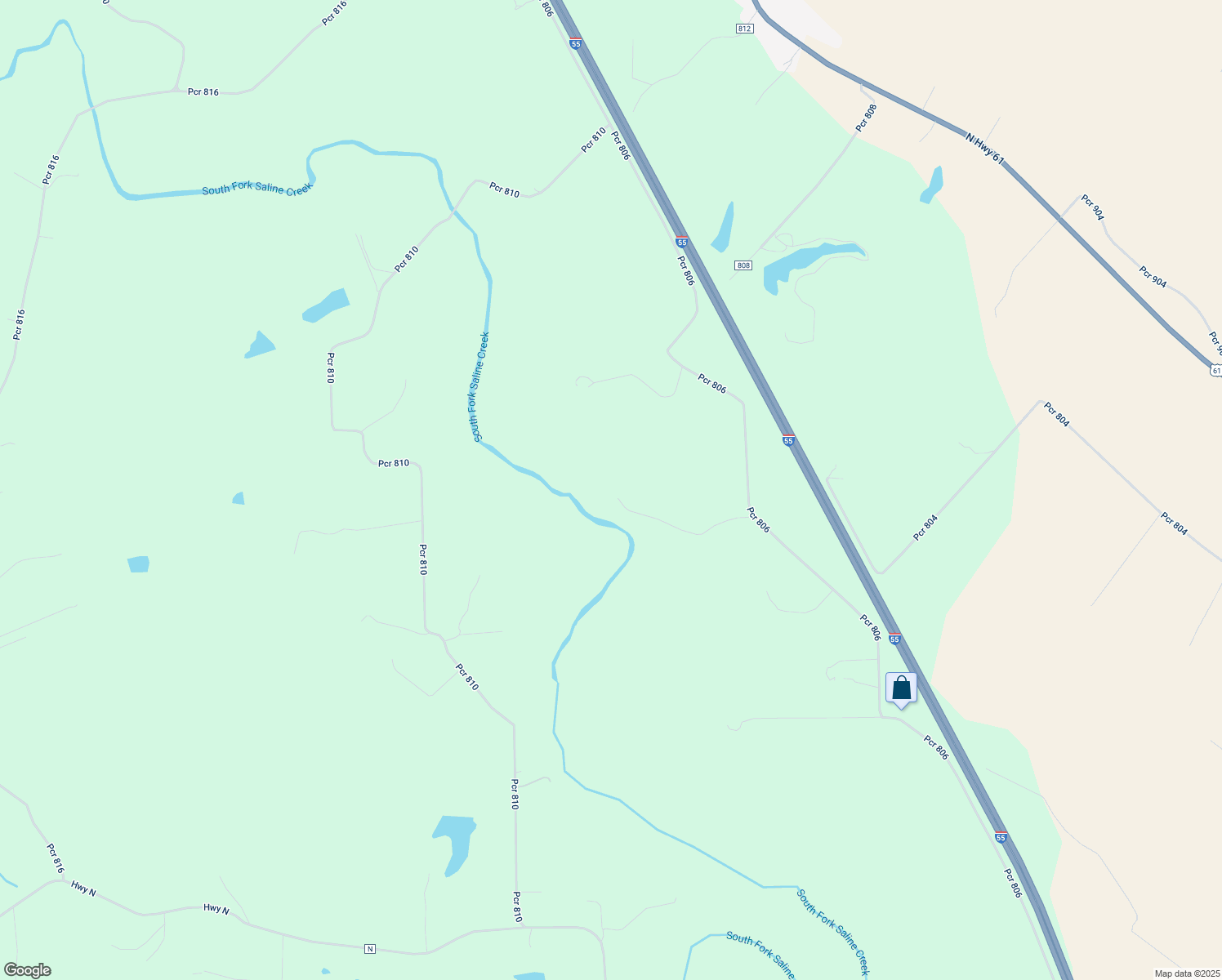 map of restaurants, bars, coffee shops, grocery stores, and more near 2542 Pcr 806 in Perryville
