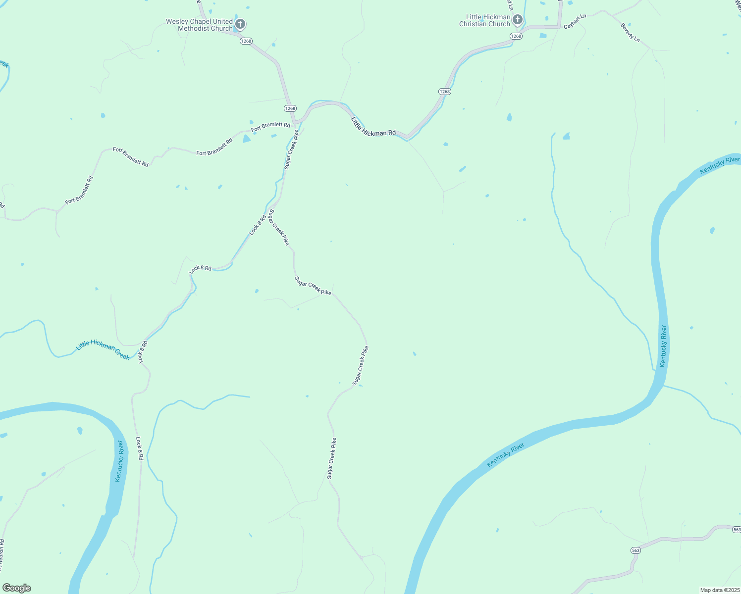 map of restaurants, bars, coffee shops, grocery stores, and more near 5301 Sugar Creek Pike in Nicholasville
