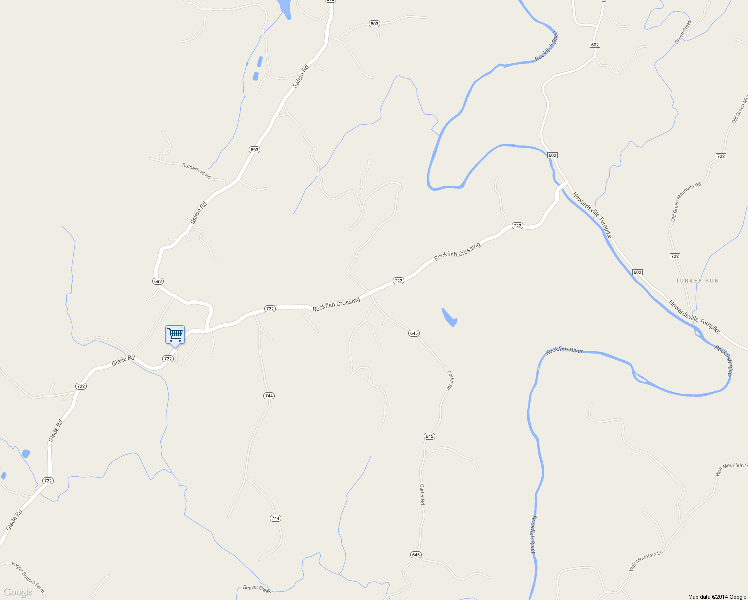 map of restaurants, bars, coffee shops, grocery stores, and more near 7062 Carter Road in Schuyler