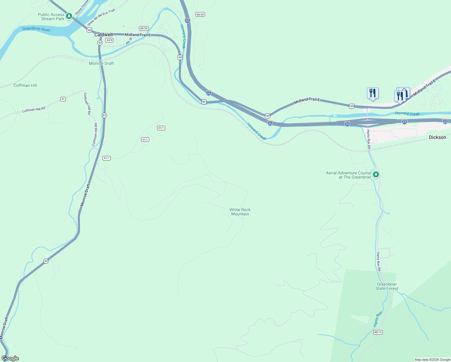 map of restaurants, bars, coffee shops, grocery stores, and more near 292 Sunset Ridge in Caldwell