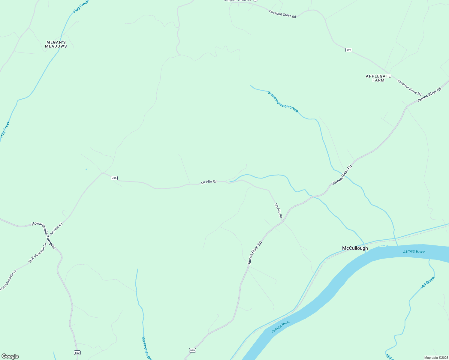 map of restaurants, bars, coffee shops, grocery stores, and more near 4290 Mount Alto Road in Esmont