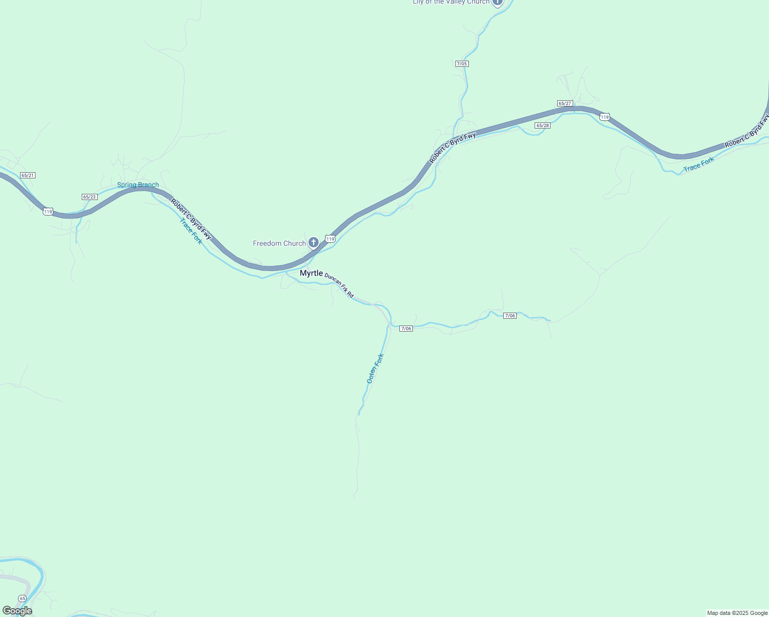 map of restaurants, bars, coffee shops, grocery stores, and more near 451 Duncan Fork in Delbarton