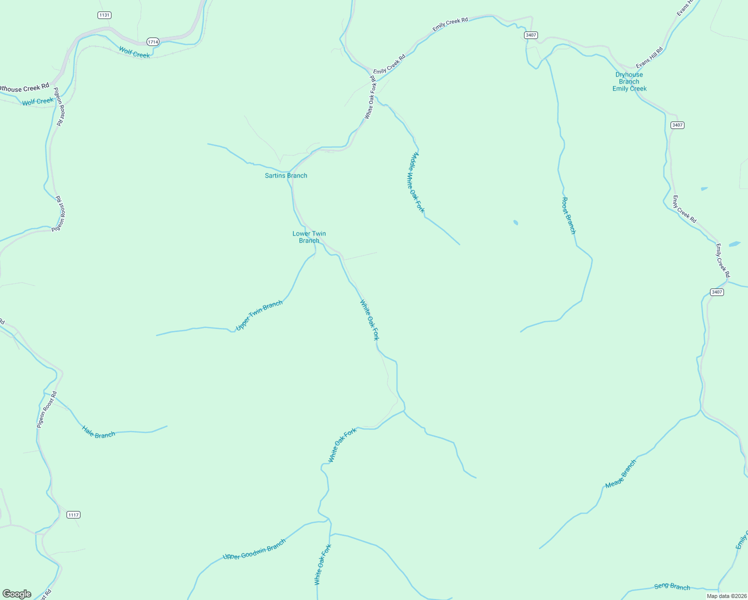 map of restaurants, bars, coffee shops, grocery stores, and more near 1514 White Oak Road in Pilgrim