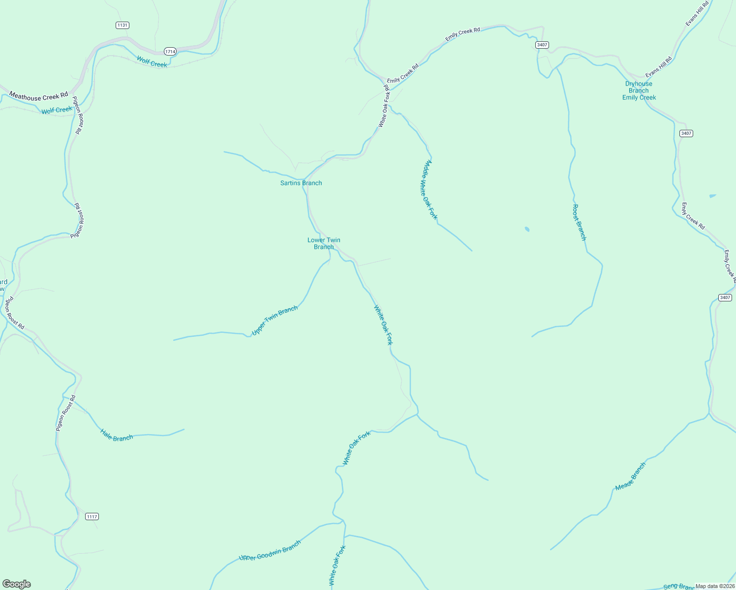 map of restaurants, bars, coffee shops, grocery stores, and more near 1514 White Oak Road in Pilgrim