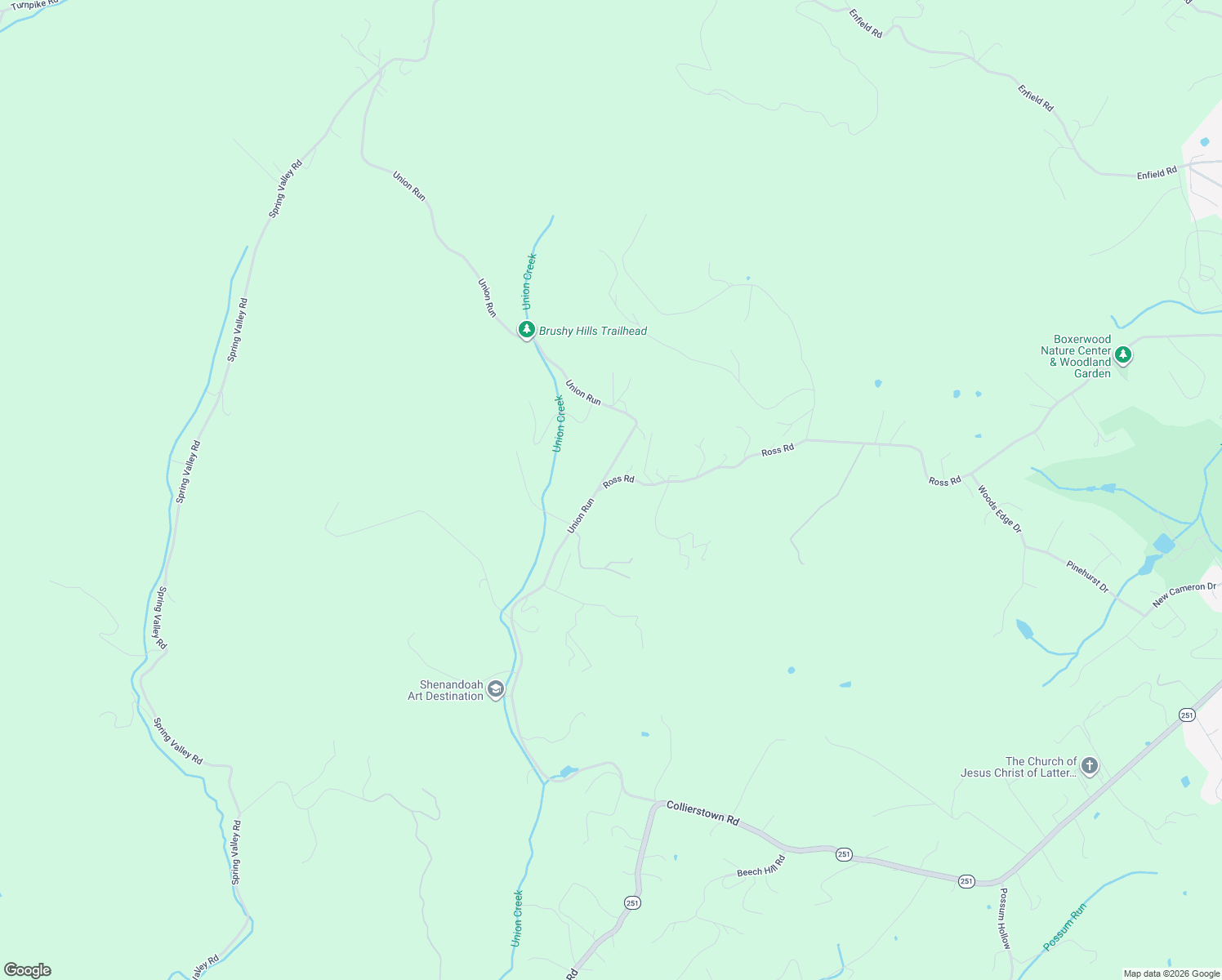 map of restaurants, bars, coffee shops, grocery stores, and more near 399 Union Run in Lexington