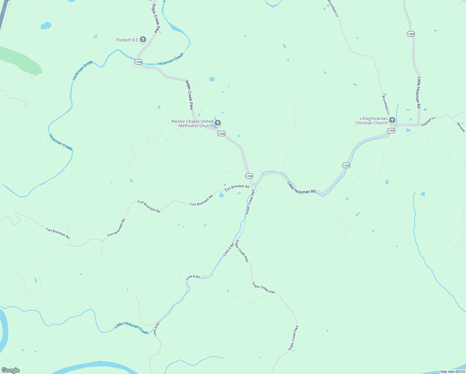 map of restaurants, bars, coffee shops, grocery stores, and more near 1067 Fort Bramlett Road in Nicholasville