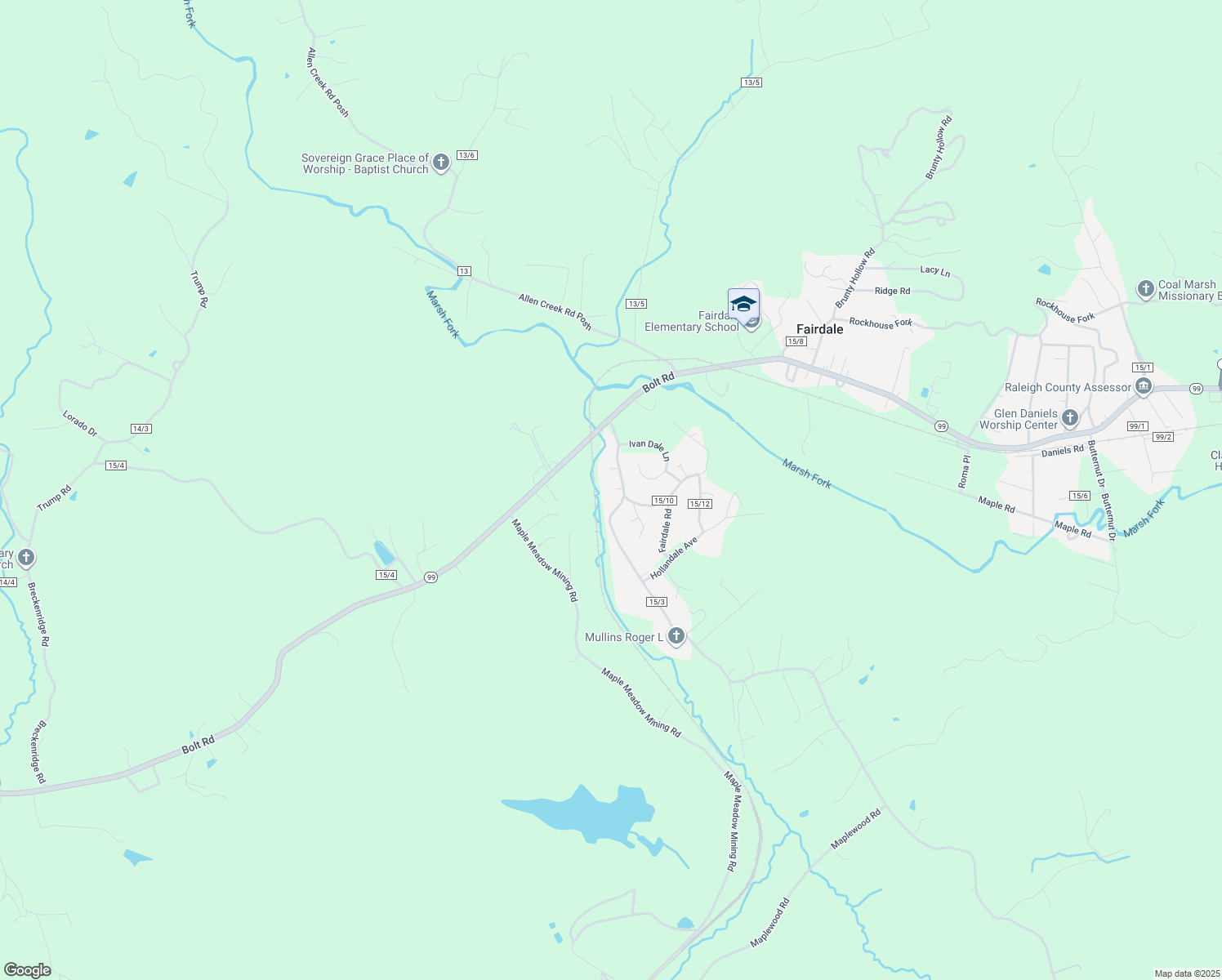 map of restaurants, bars, coffee shops, grocery stores, and more near 104 Holly Hill Dr in Lester