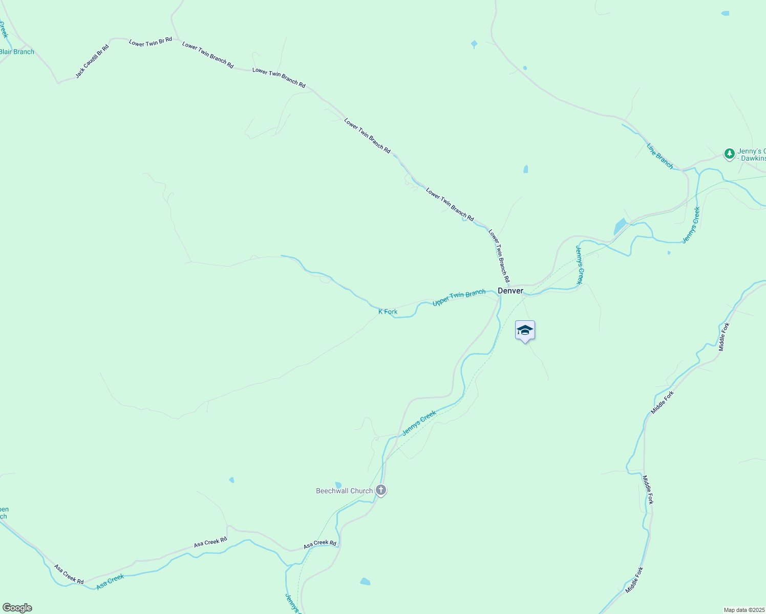 map of restaurants, bars, coffee shops, grocery stores, and more near 370 K Fork Road in Hagerhill
