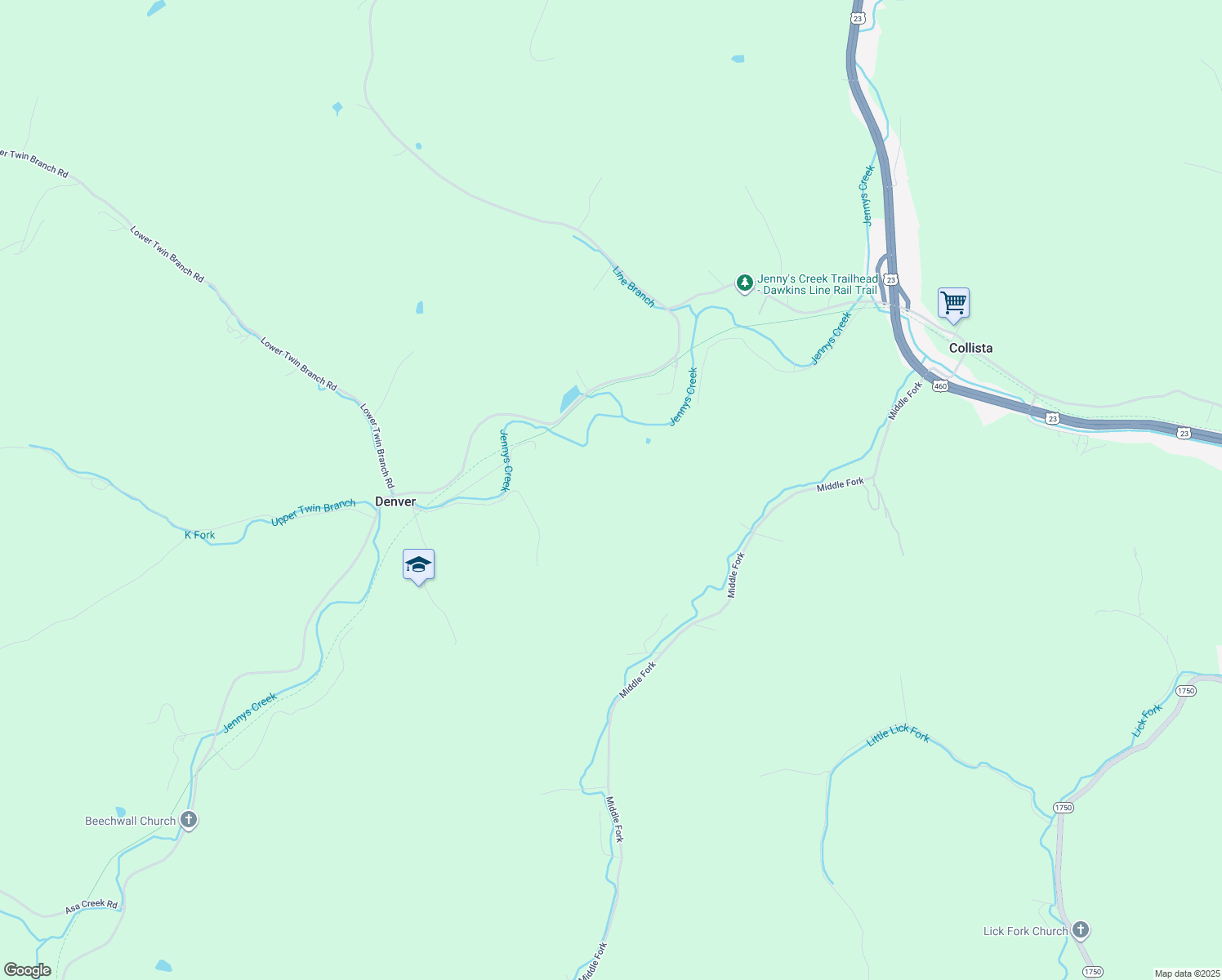 map of restaurants, bars, coffee shops, grocery stores, and more near in Denver