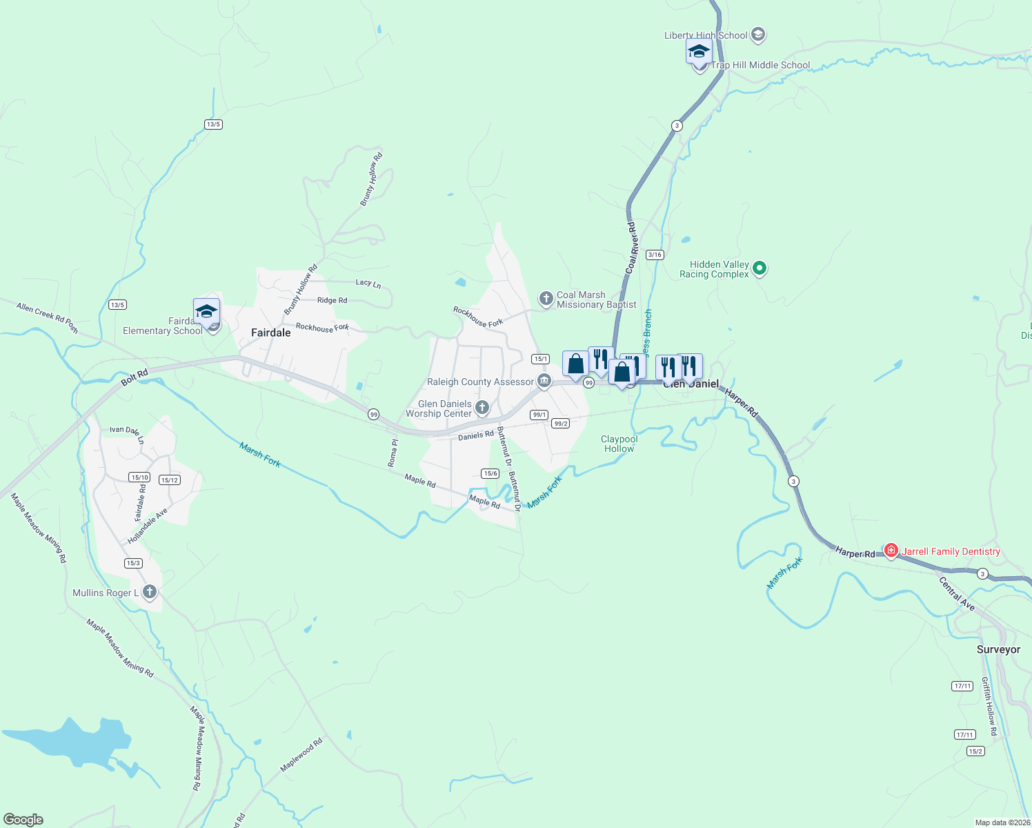 map of restaurants, bars, coffee shops, grocery stores, and more near 267 Bolt Rd in Raleigh