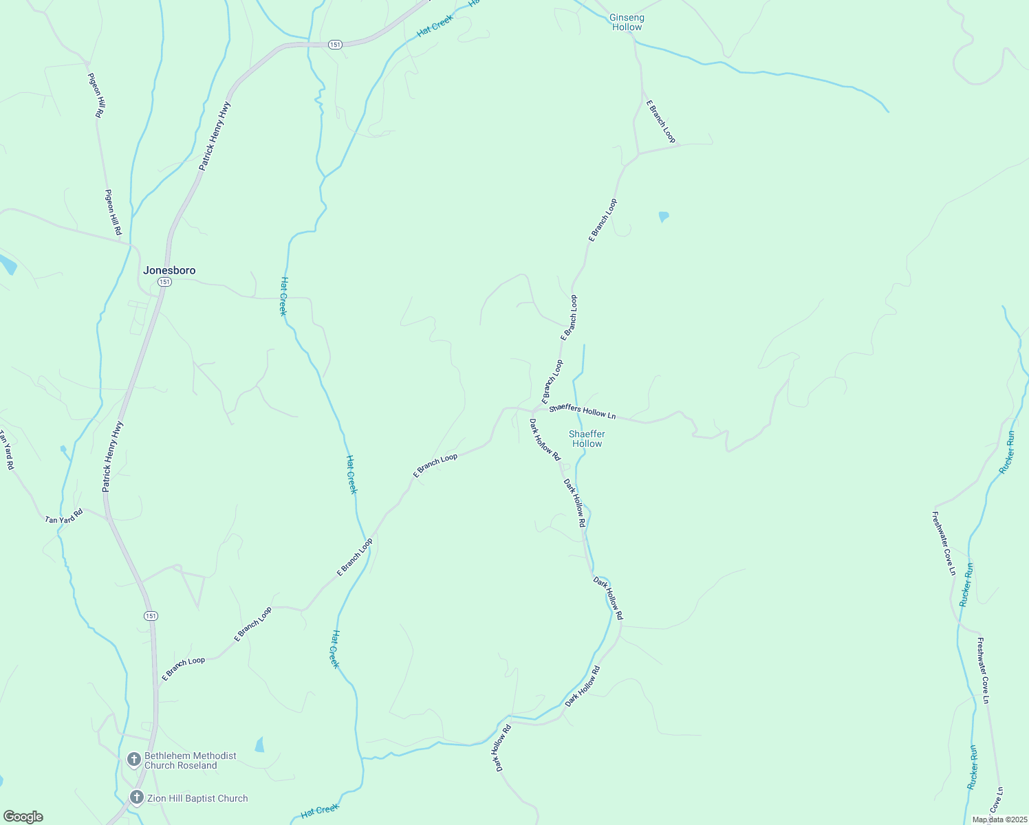 map of restaurants, bars, coffee shops, grocery stores, and more near 1670 East Branch Loop in Roseland