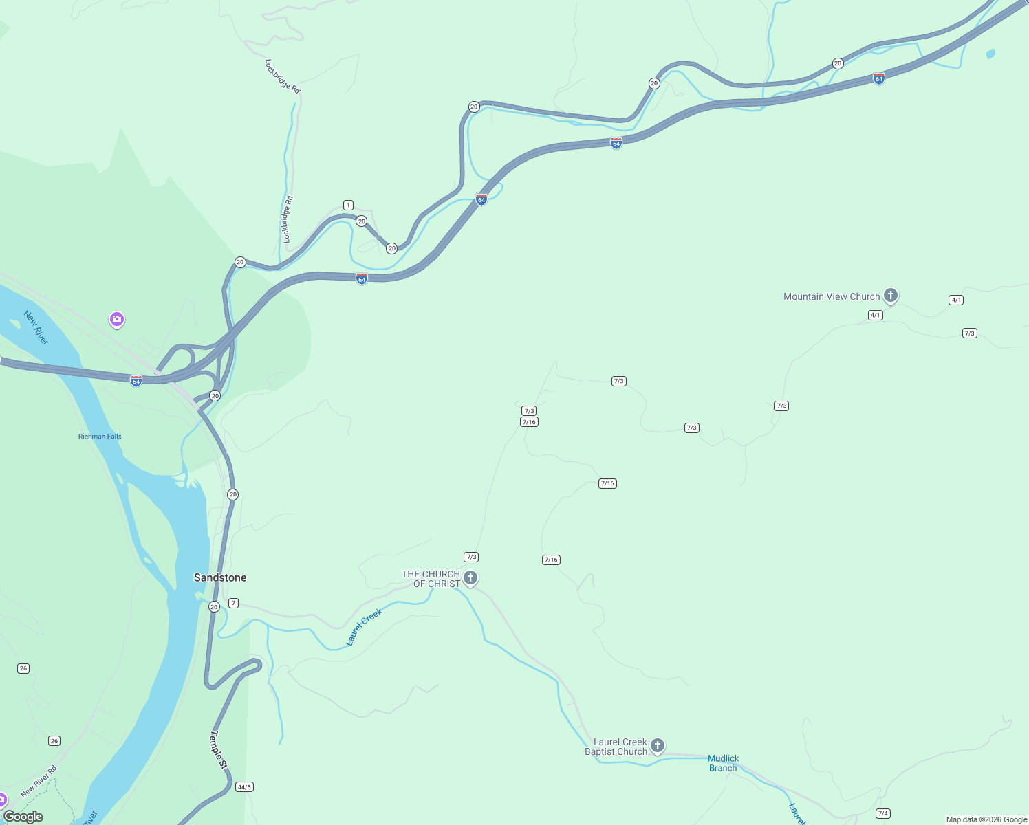 map of restaurants, bars, coffee shops, grocery stores, and more near 611 Swell Mountain Road in Sandstone