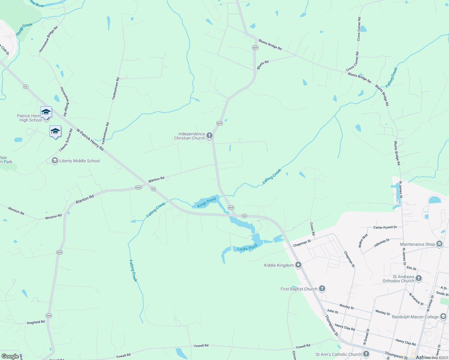 map of restaurants, bars, coffee shops, grocery stores, and more near 13448 Independence Road in Ashland