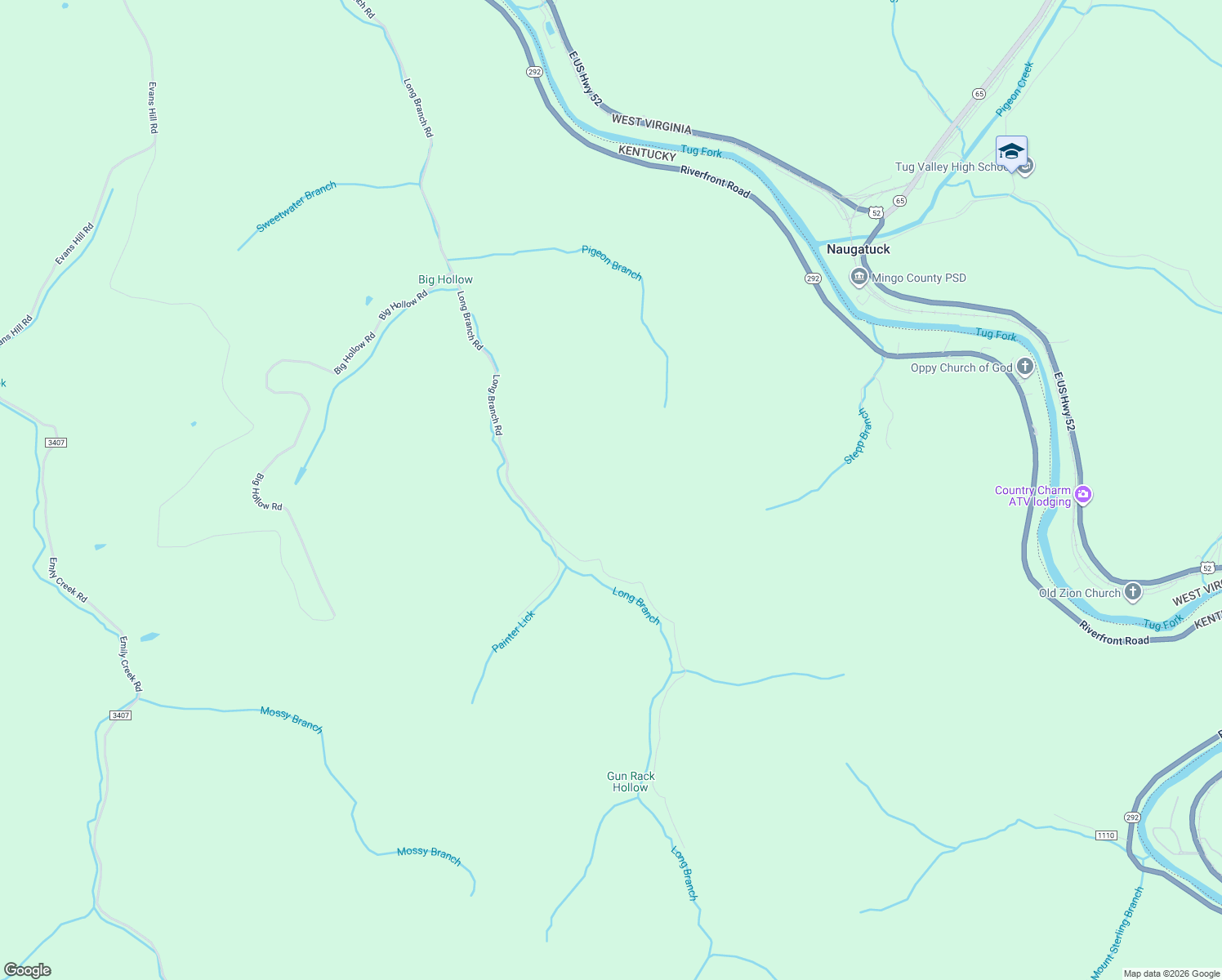 map of restaurants, bars, coffee shops, grocery stores, and more near Long Branch Road in Martin County