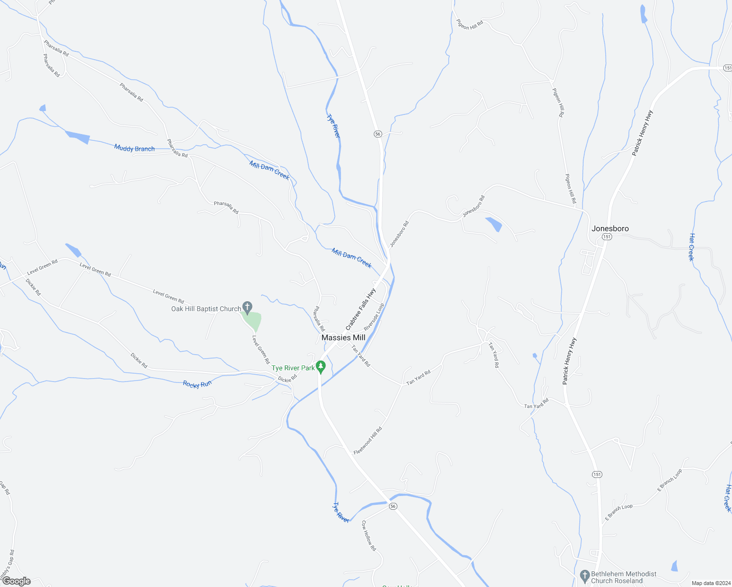 map of restaurants, bars, coffee shops, grocery stores, and more near 2221 Crabtree Falls Highway in Massies Mill
