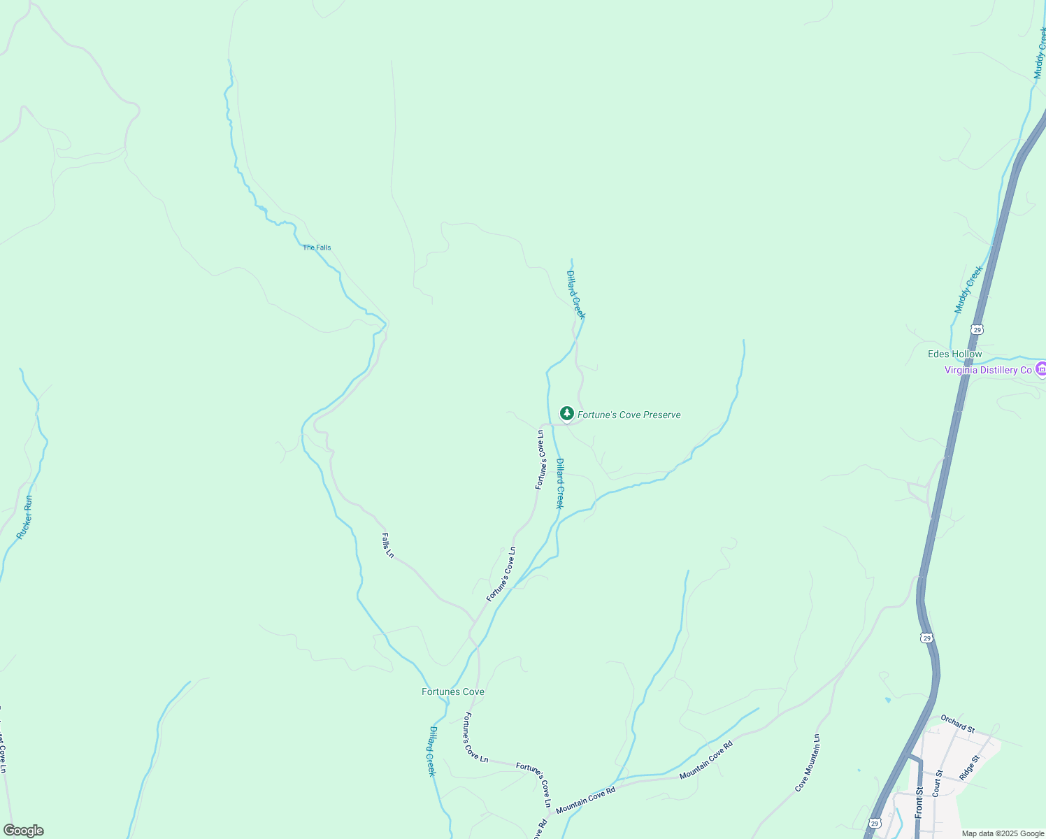map of restaurants, bars, coffee shops, grocery stores, and more near in Lovingston