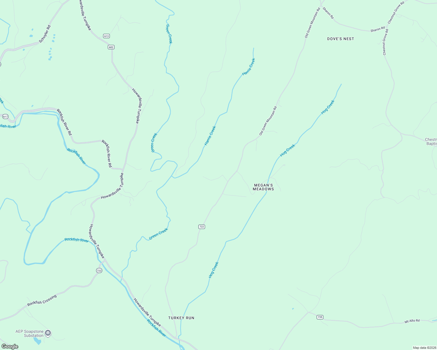 map of restaurants, bars, coffee shops, grocery stores, and more near 9290 Old Green Mountain Rd in Esmont
