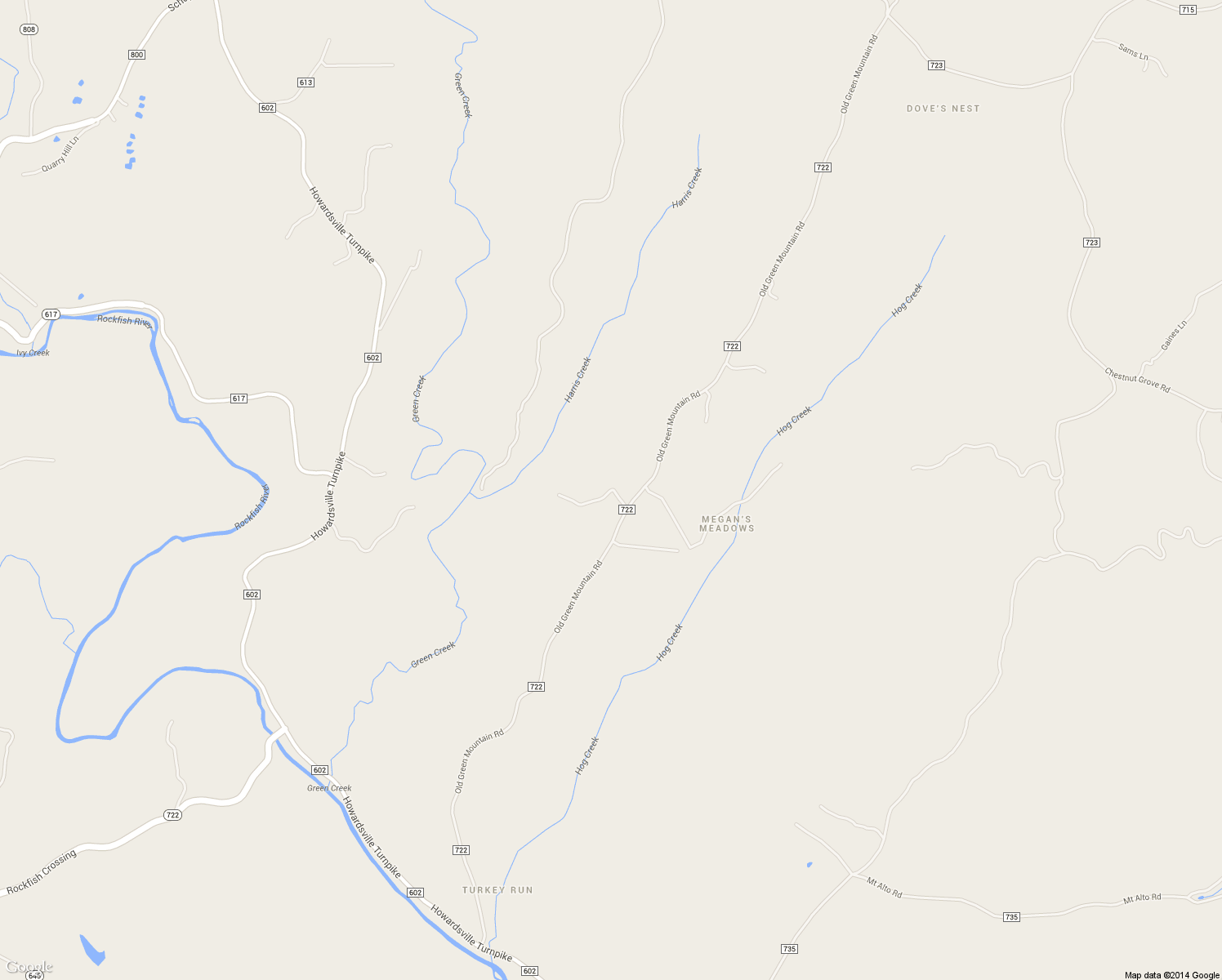 map of restaurants, bars, coffee shops, grocery stores, and more near 9290 Old Green Mountain Rd in Esmont