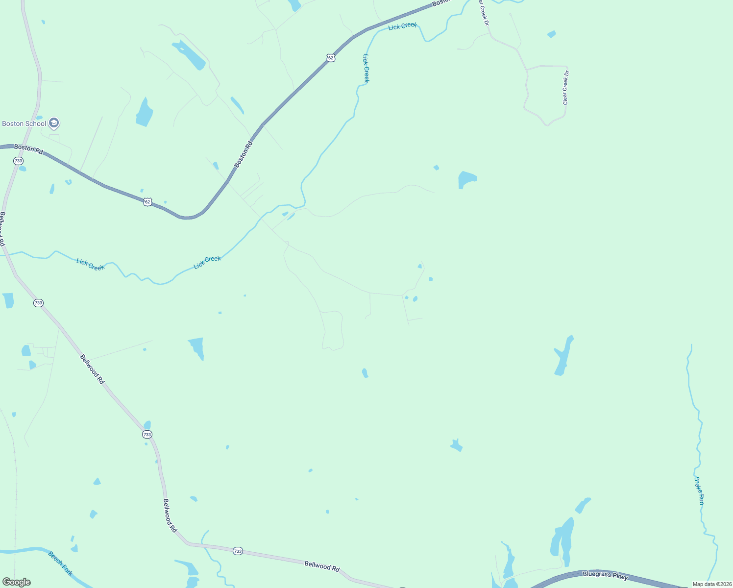 map of restaurants, bars, coffee shops, grocery stores, and more near 908 Lick Creek Lane in Boston