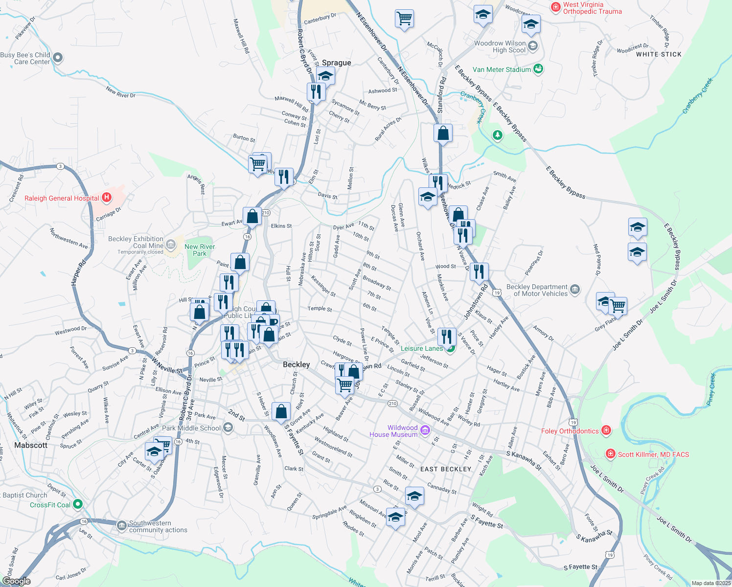 204 7th Street, Beckley WV Walk Score