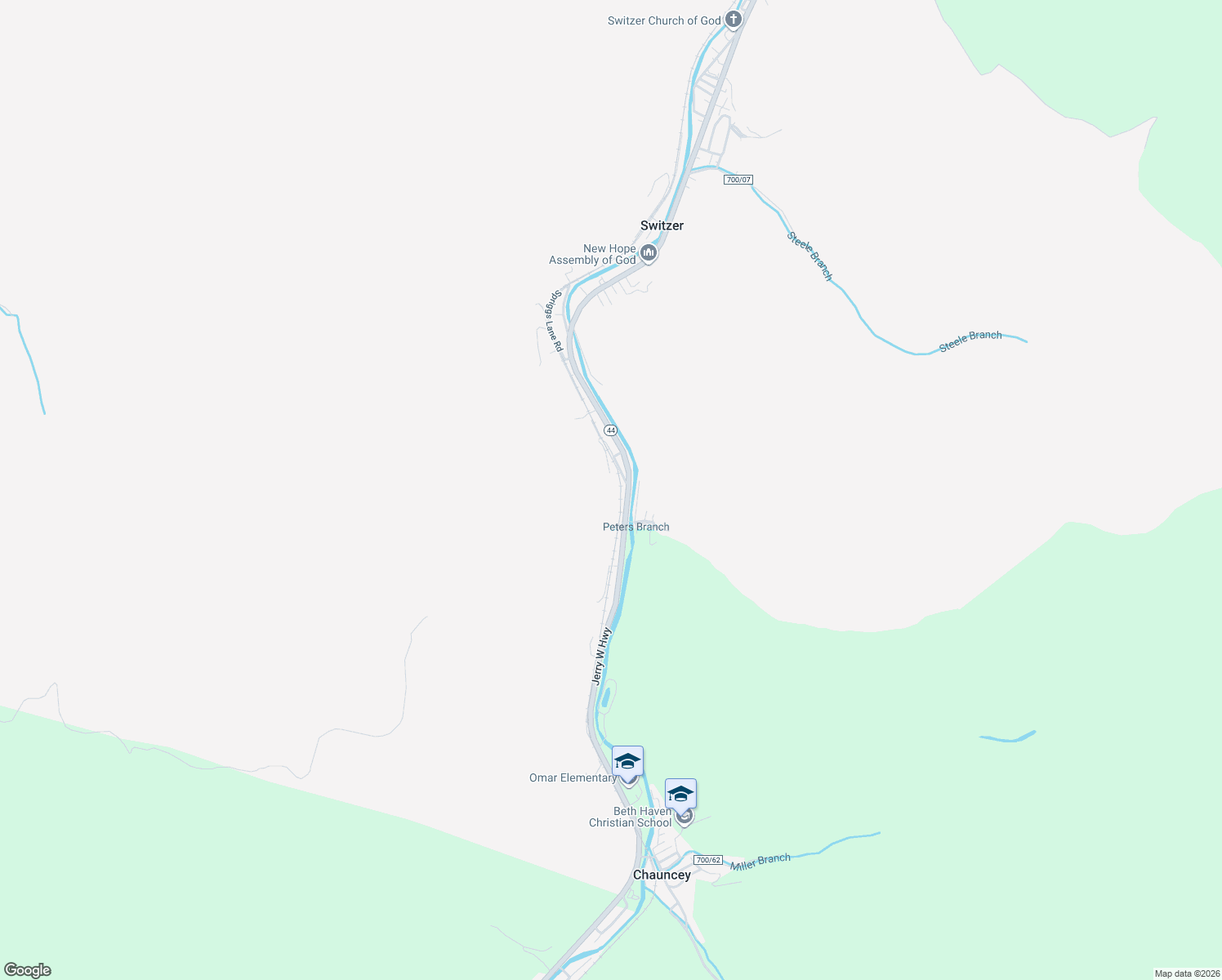 map of restaurants, bars, coffee shops, grocery stores, and more near 182 Micco Drive in Switzer