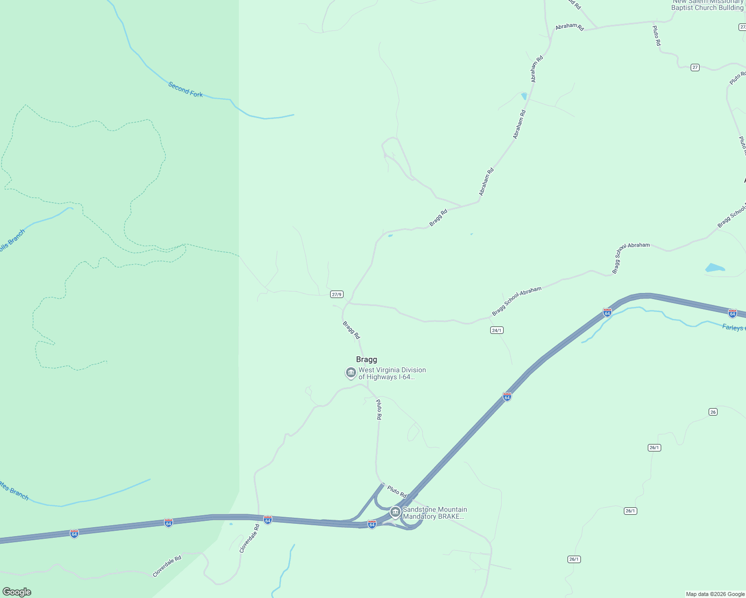 map of restaurants, bars, coffee shops, grocery stores, and more near 100-398 Bragg School-Abraham in Shady Spring