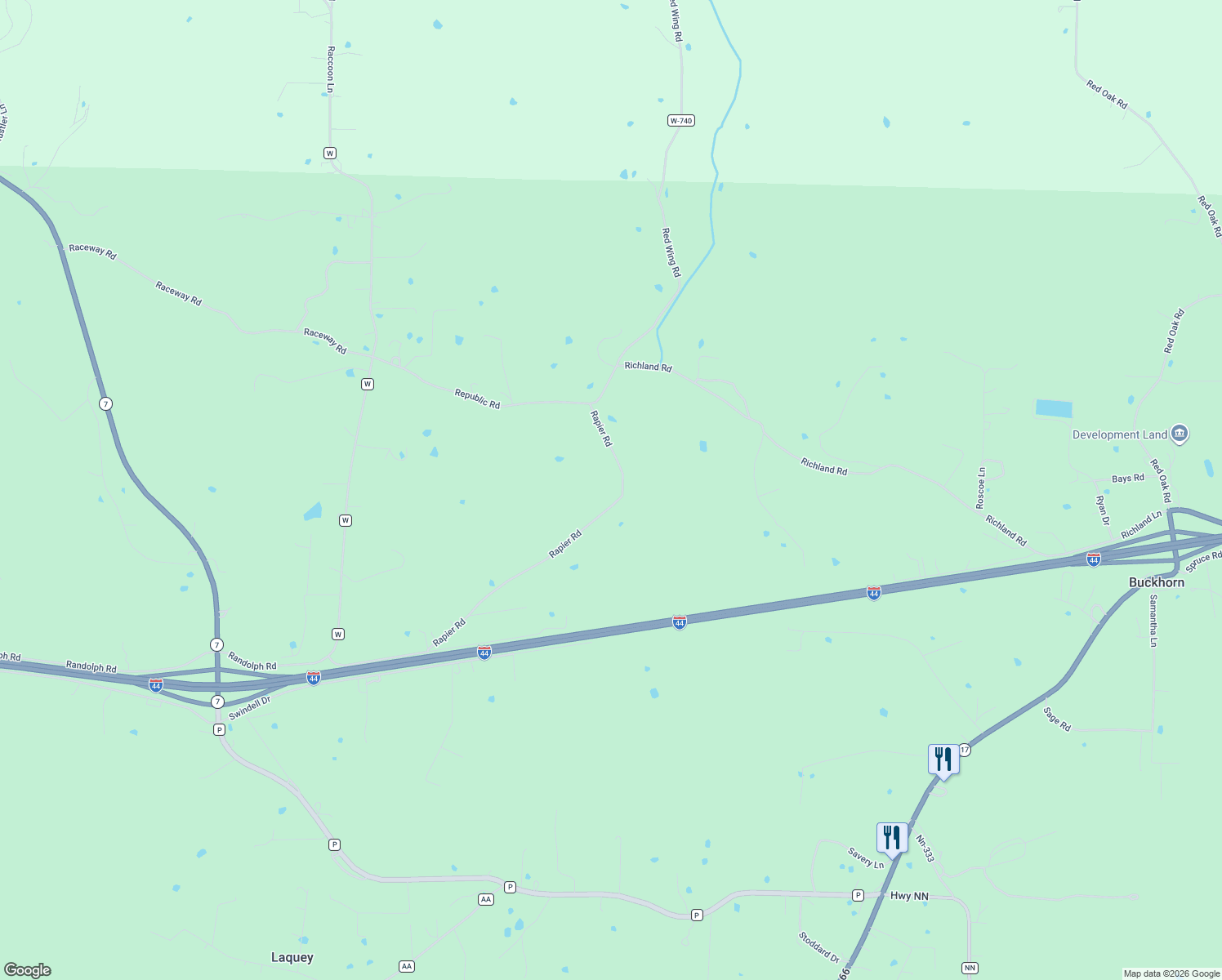 map of restaurants, bars, coffee shops, grocery stores, and more near 25755 Rapier Road in Waynesville