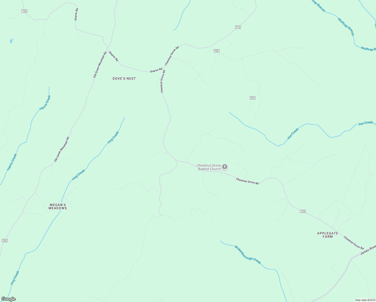 map of restaurants, bars, coffee shops, grocery stores, and more near 3936 Gaines Lane in Esmont