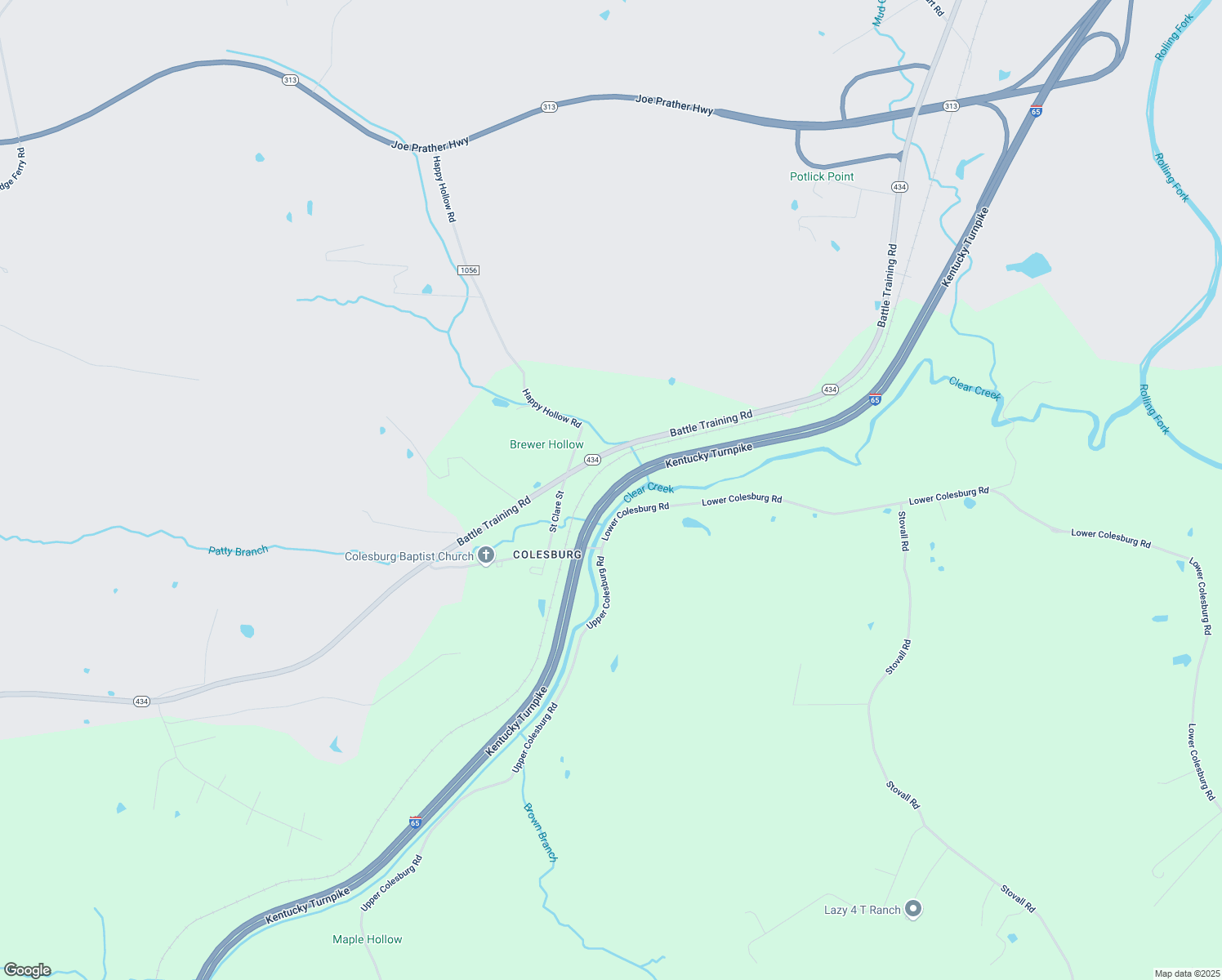 map of restaurants, bars, coffee shops, grocery stores, and more near Kentucky Turnpike in Elizabethtown